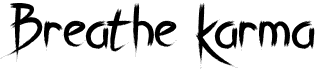 preview image of the Breathe Karma font