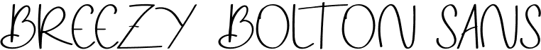 preview image of the Breezy Bolton Sans font