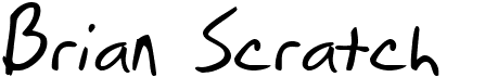 preview image of the Brian Scratch font