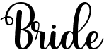 preview image of the Bride font