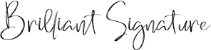 preview image of the Brilliant Signature font