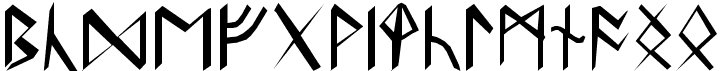 preview image of the Britannian Runes font