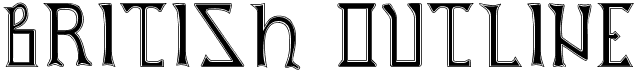 preview image of the British Outline Majuscules font