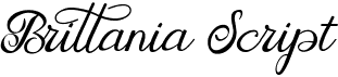 preview image of the Brittania Script font