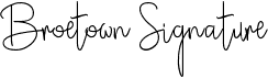 preview image of the Broetown Signature font