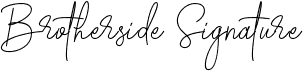 preview image of the Brotherside Signature font