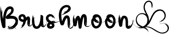 preview image of the Brushmoon font