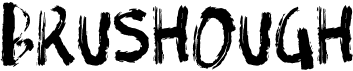 preview image of the Brushough font