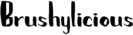preview image of the Brushylicious font