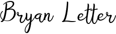 preview image of the Bryan Letter font