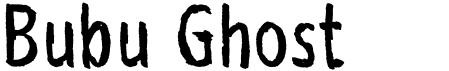 preview image of the Bubu Ghost font