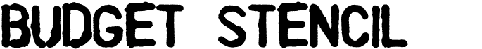 preview image of the Budget Stencil font
