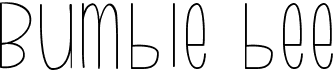 preview image of the Bumblebee Thin font