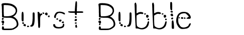 preview image of the Burst Bubble font