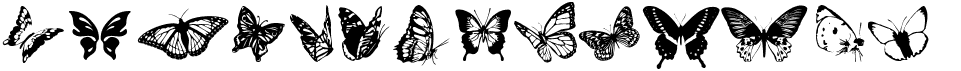 preview image of the Butterflies font