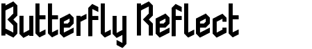 preview image of the Butterfly Reflect font