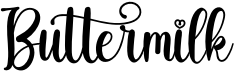 preview image of the Buttermilk font