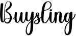 preview image of the Buysling font