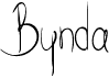 preview image of the Bynda font