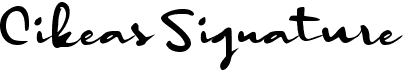 preview image of the c Cikeas Signature font