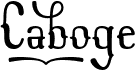 preview image of the Caboge font