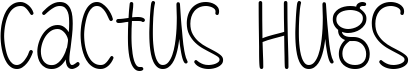 preview image of the Cactus Hugs font