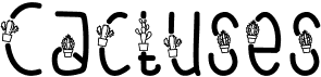 preview image of the Cactuses font