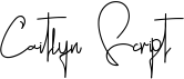 preview image of the Caitlyn Script font