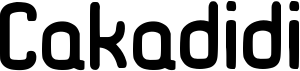 preview image of the Cakadidi font