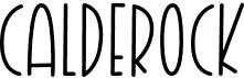 preview image of the Calderock font
