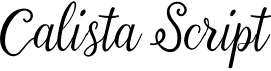 preview image of the Calista Script font