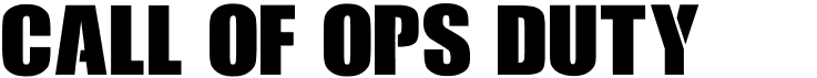 preview image of the Call of Ops Duty font