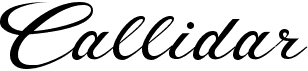 preview image of the Callidar font