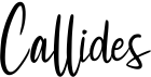 preview image of the Callides font
