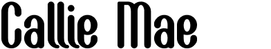 preview image of the Callie-Mae font