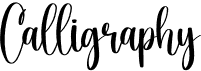 preview image of the Calligraphy font