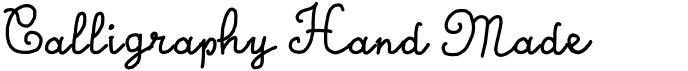 preview image of the Calligraphy Hand Made font