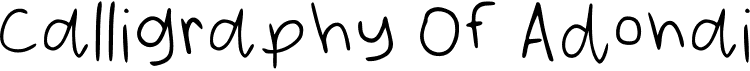 preview image of the Calligraphy Of Adonai font