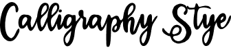preview image of the Calligraphy Stye font