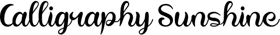preview image of the Calligraphy Sunshine font