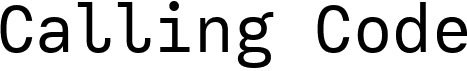 preview image of the Calling Code font