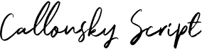 preview image of the Callonsky Script font