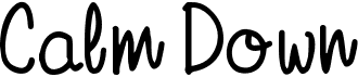 preview image of the Calm Down font