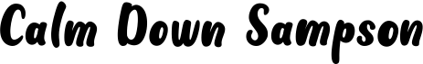 preview image of the Calm Down Sampson font