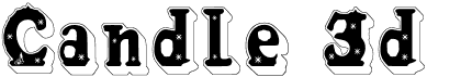 preview image of the Candle 3d font