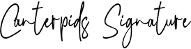 preview image of the Canterpids Signature font