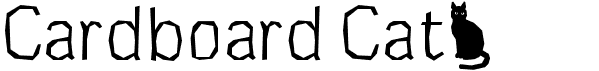 preview image of the Cardboard Cat font
