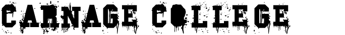 preview image of the Carnage College font