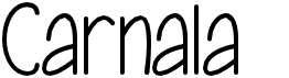 preview image of the Carnala font