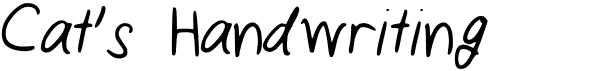 preview image of the Cats Handwriting font